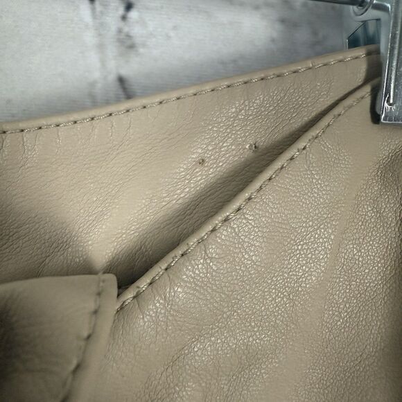 Jonathan Simkhai Tessa Vegan Leather Pants Womens 6 Tie Waist in Egret Khaki - Picture 10 of 16